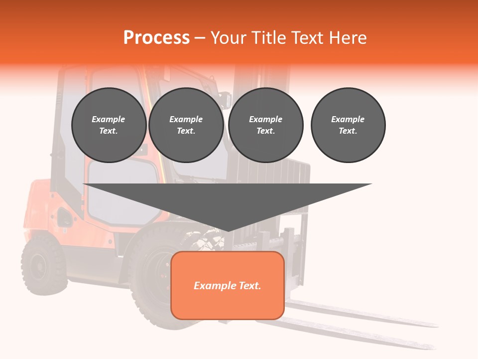 Forklift Isolated PowerPoint Template