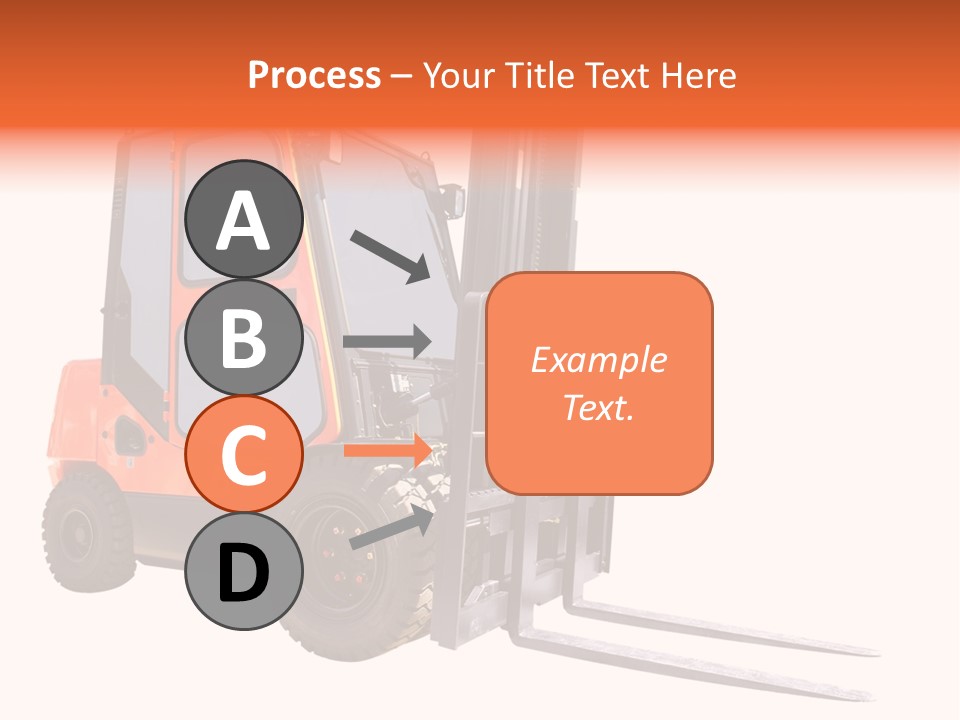 Forklift Isolated PowerPoint Template