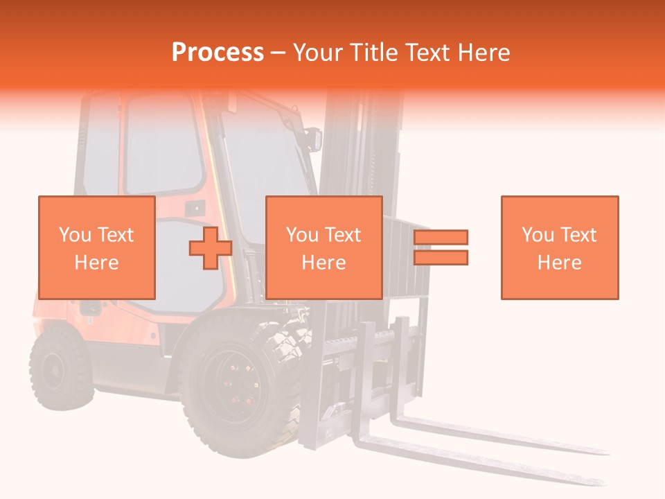 Forklift Isolated PowerPoint Template