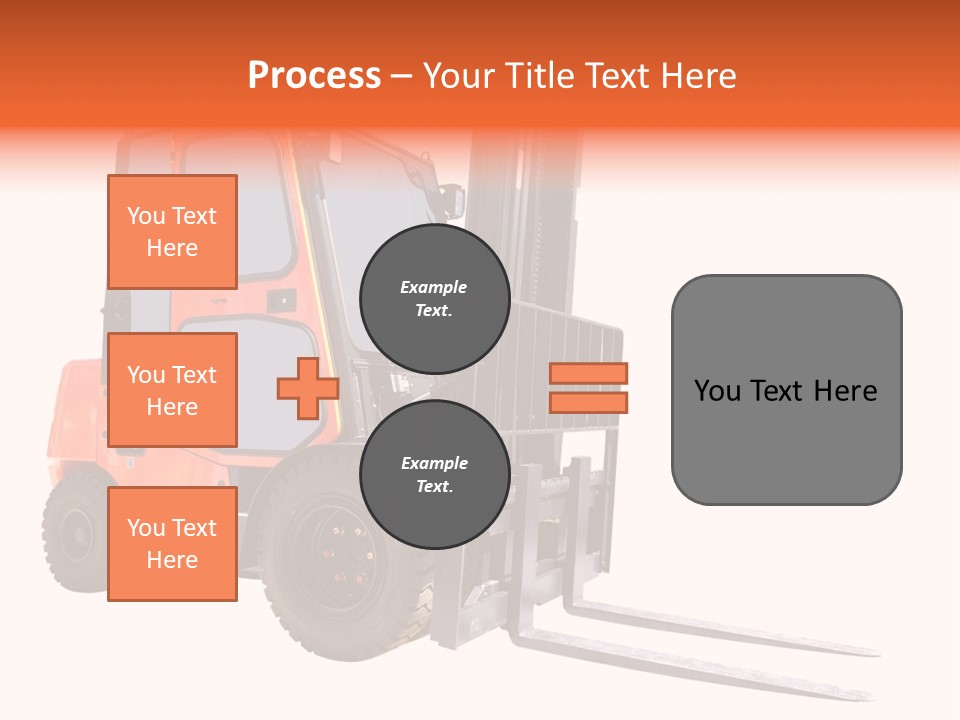 Forklift Isolated PowerPoint Template