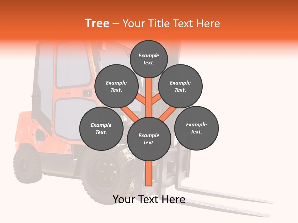 Forklift Isolated PowerPoint Template