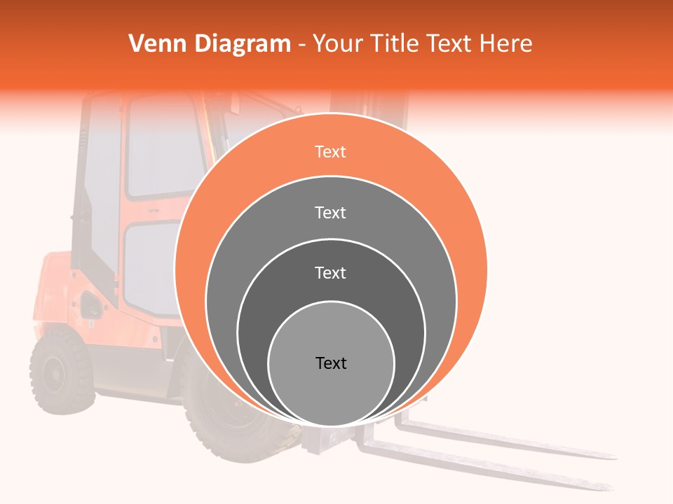 Forklift Isolated PowerPoint Template