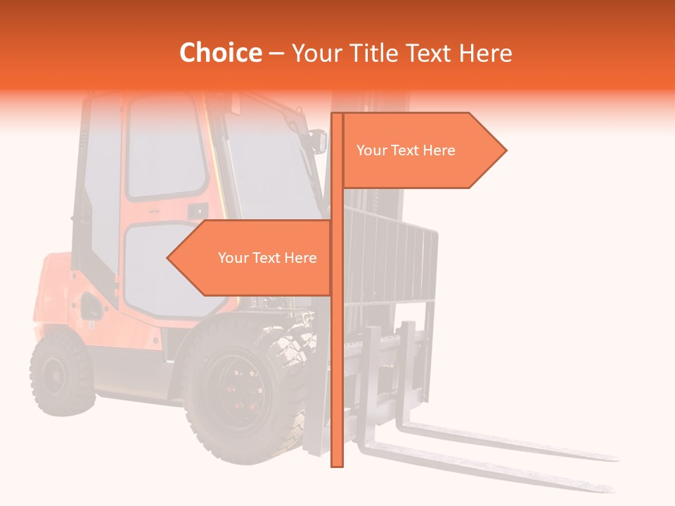 Forklift Isolated PowerPoint Template