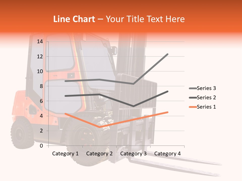 Forklift Isolated PowerPoint Template
