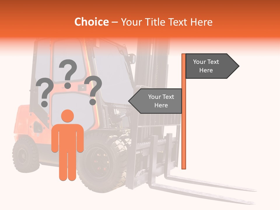 Forklift Isolated PowerPoint Template