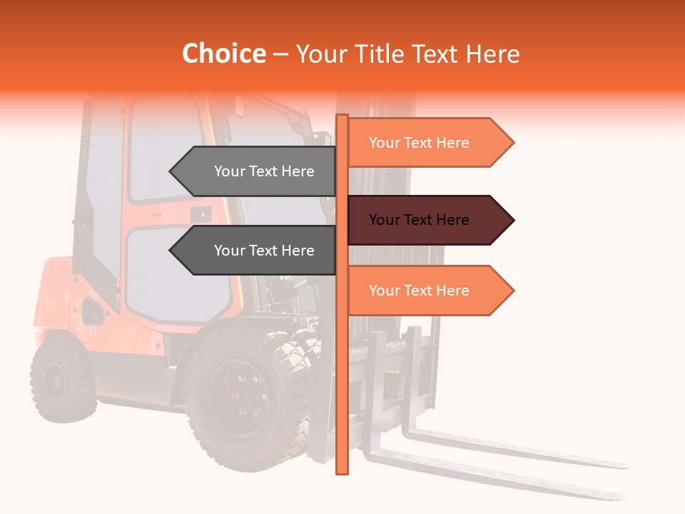 Forklift Isolated PowerPoint Template