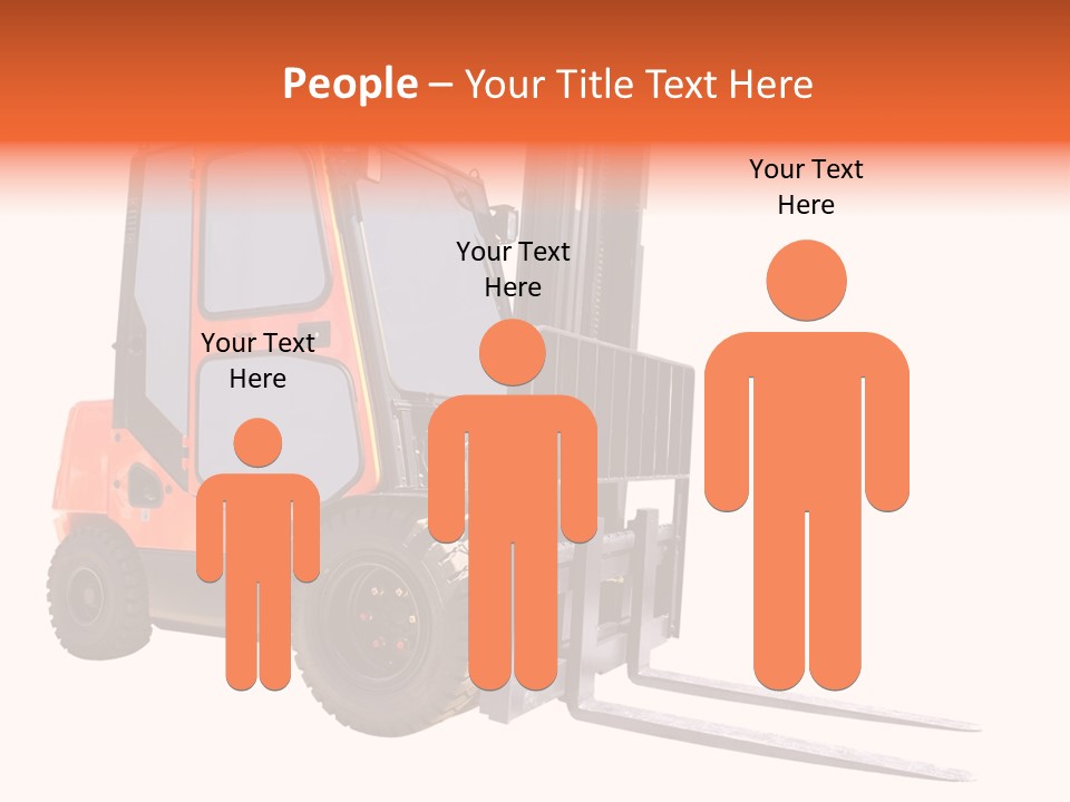 Forklift Isolated PowerPoint Template