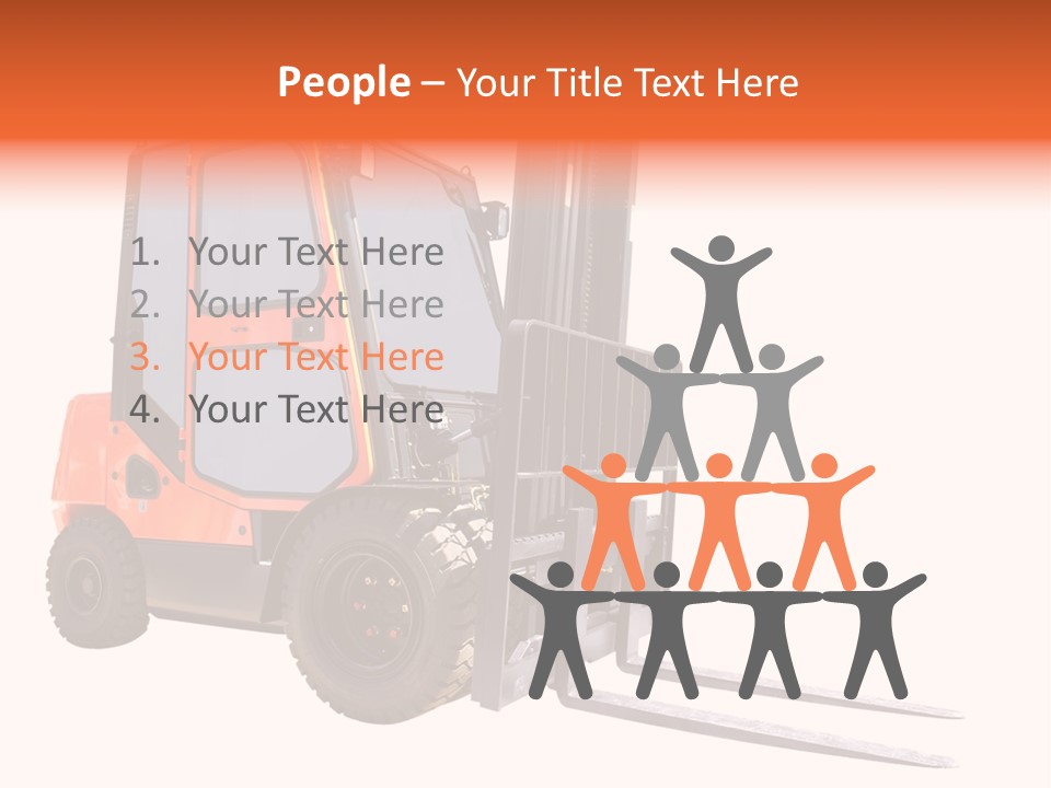 Forklift Isolated PowerPoint Template