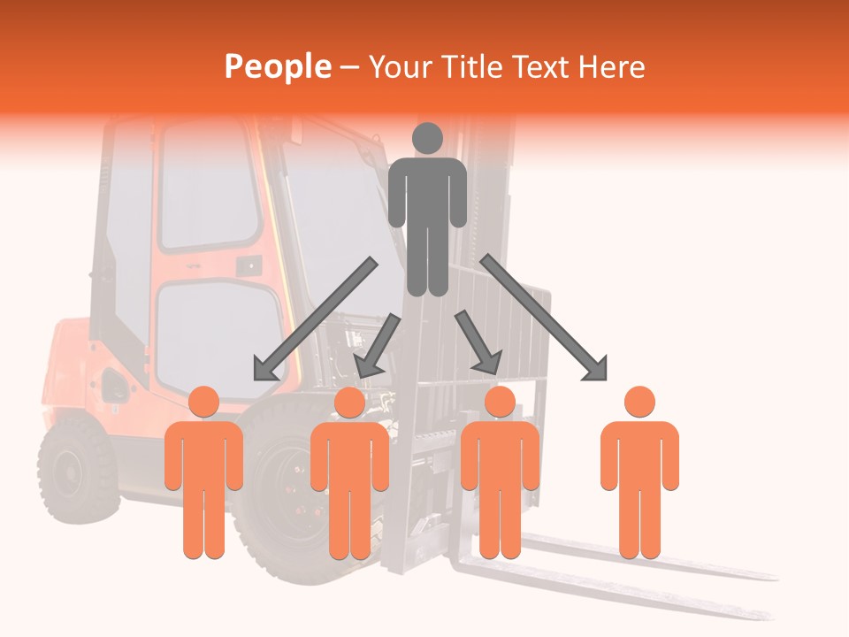 Forklift Isolated PowerPoint Template