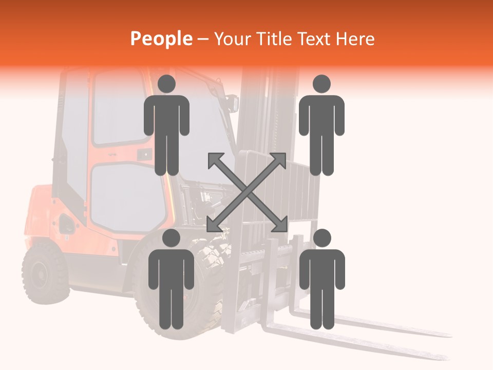 Forklift Isolated PowerPoint Template