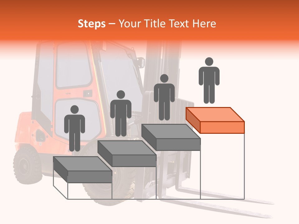 Forklift Isolated PowerPoint Template