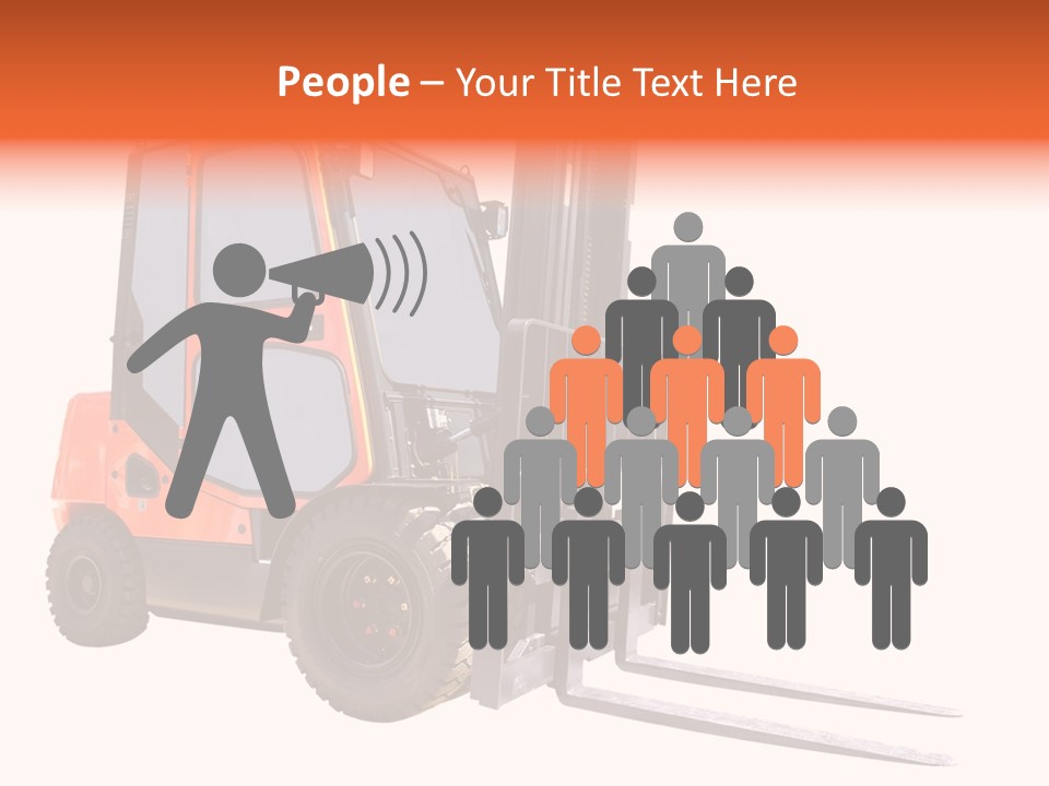 Forklift Isolated PowerPoint Template