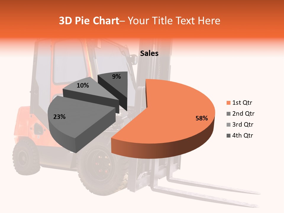 Forklift Isolated PowerPoint Template