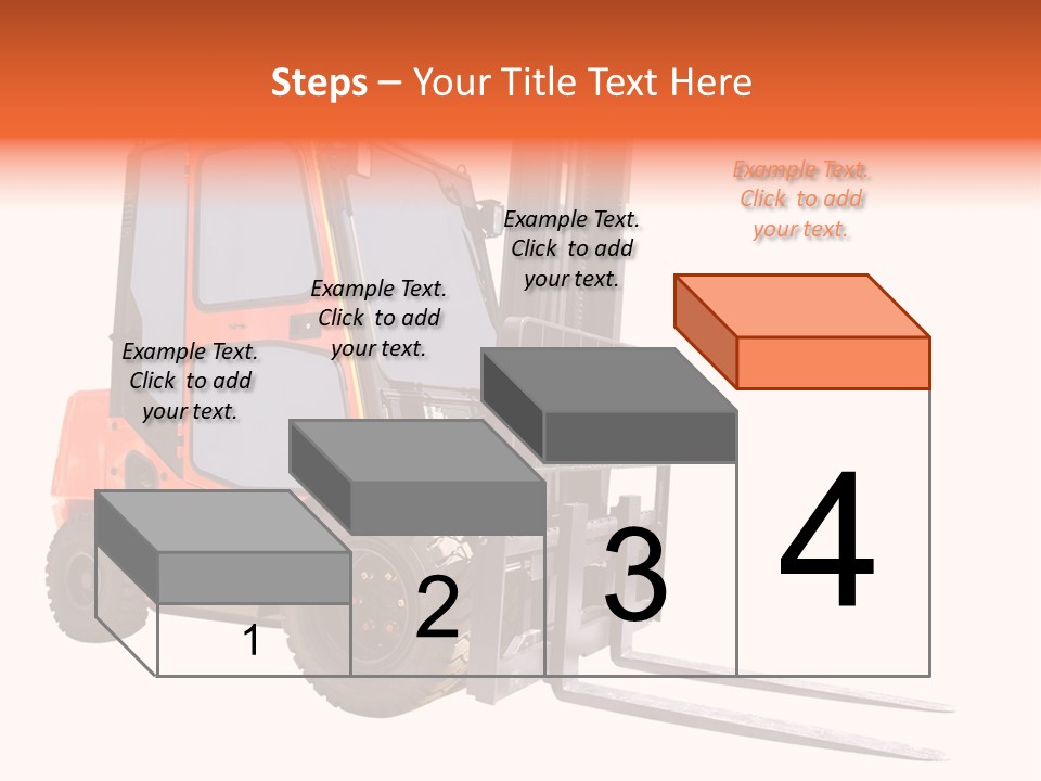 Forklift Isolated PowerPoint Template
