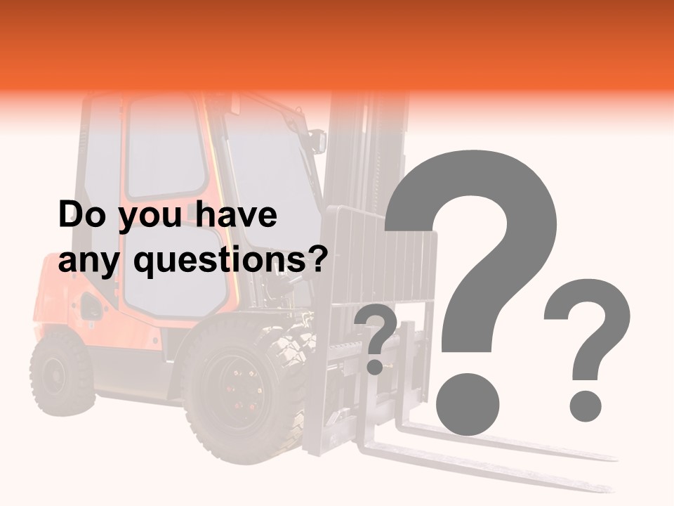 Forklift Isolated PowerPoint Template