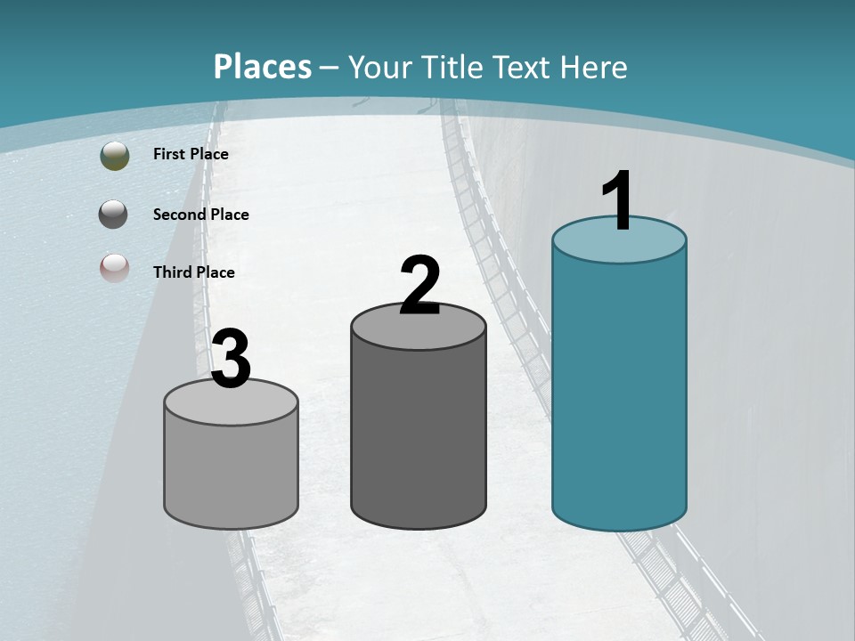 Swiss Impounding Reservoir Emosson In Territory Dents Du Midi PowerPoint Template