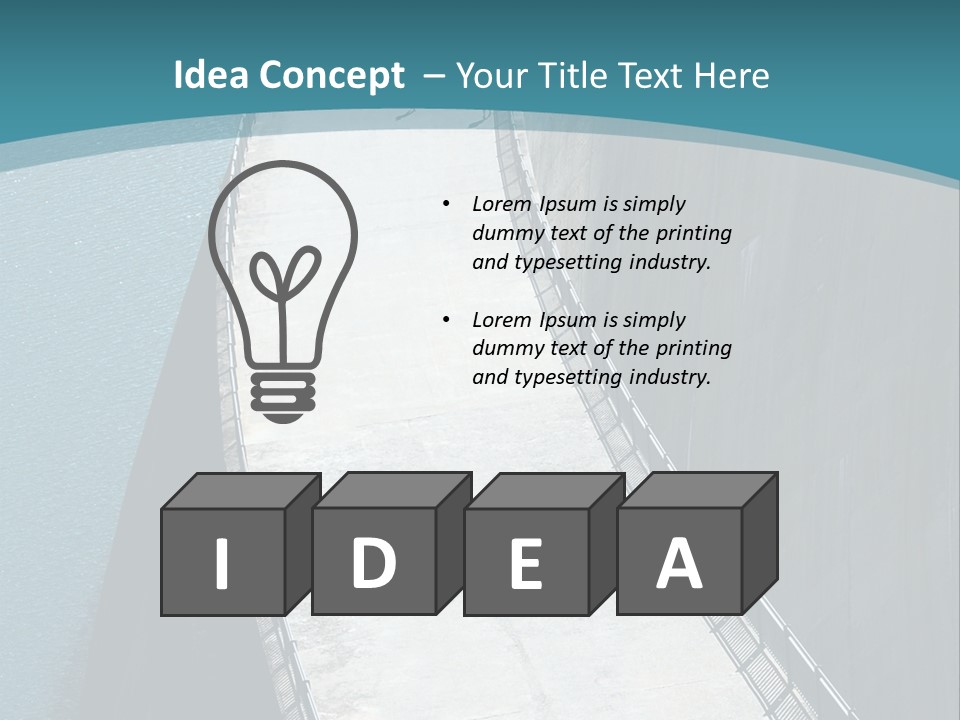 Swiss Impounding Reservoir Emosson In Territory Dents Du Midi PowerPoint Template