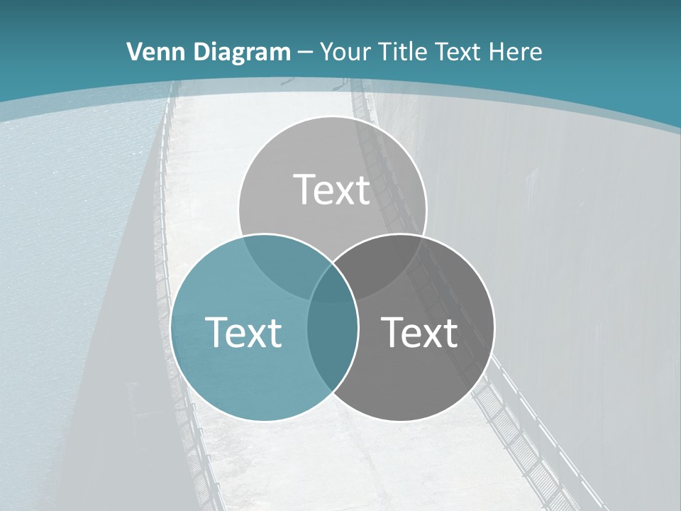 Swiss Impounding Reservoir Emosson In Territory Dents Du Midi PowerPoint Template