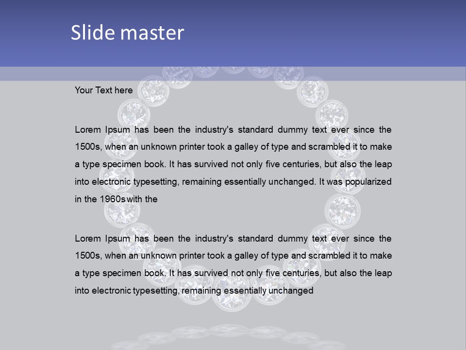 Diamond Circle Pendant PowerPoint Template