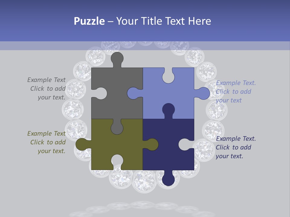 Diamond Circle Pendant PowerPoint Template