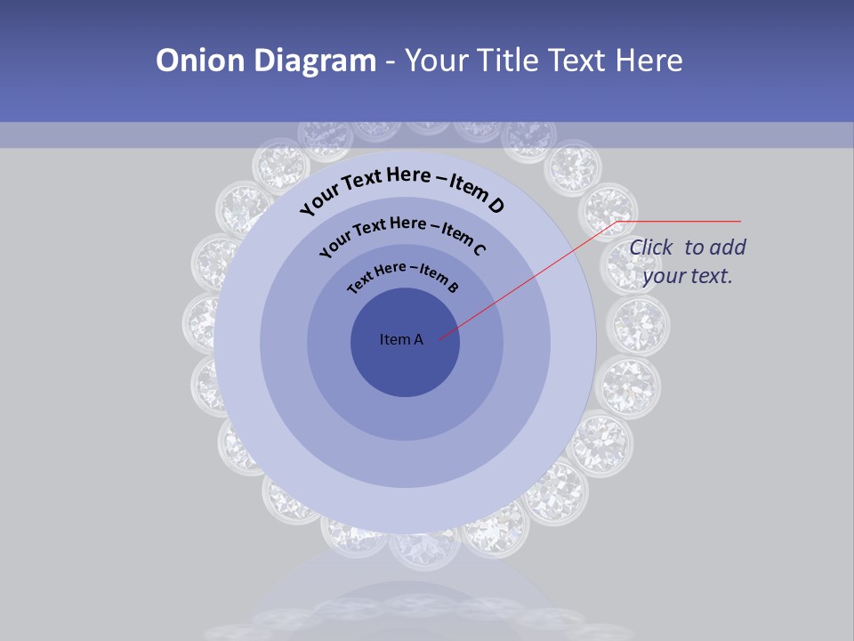 Diamond Circle Pendant PowerPoint Template