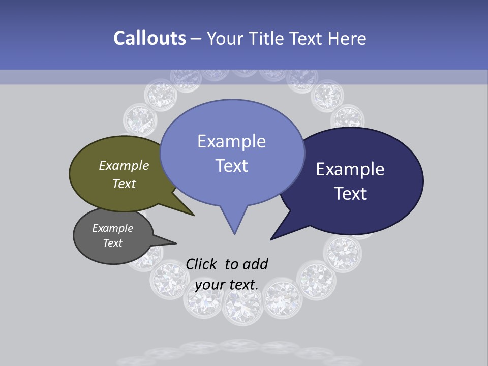 Diamond Circle Pendant PowerPoint Template