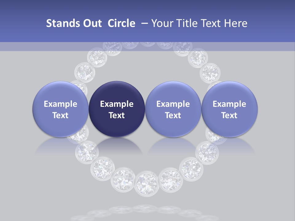 Diamond Circle Pendant PowerPoint Template