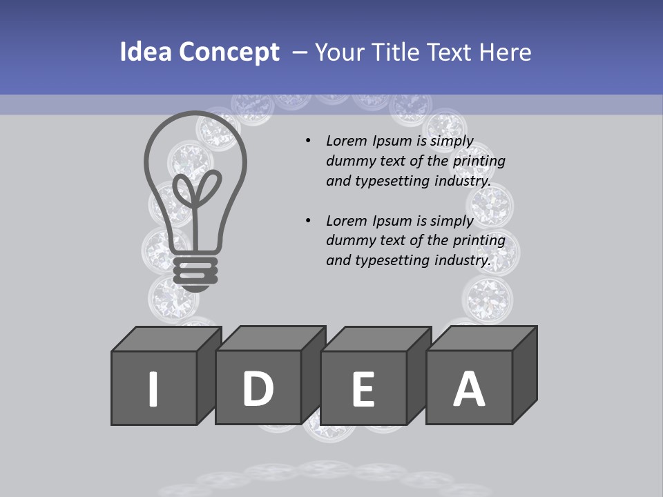 Diamond Circle Pendant PowerPoint Template