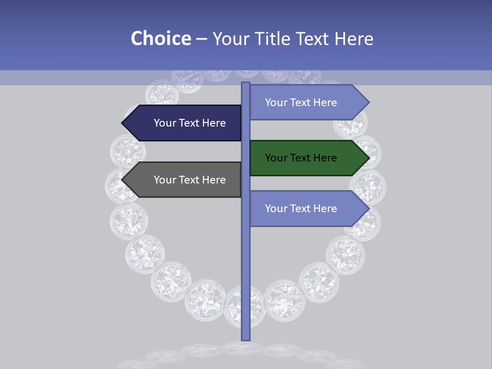 Diamond Circle Pendant PowerPoint Template