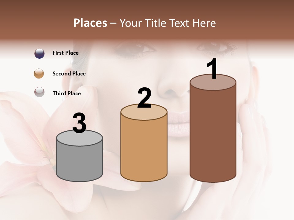 A Beautiful Woman With A Flower In Her Hand PowerPoint Template