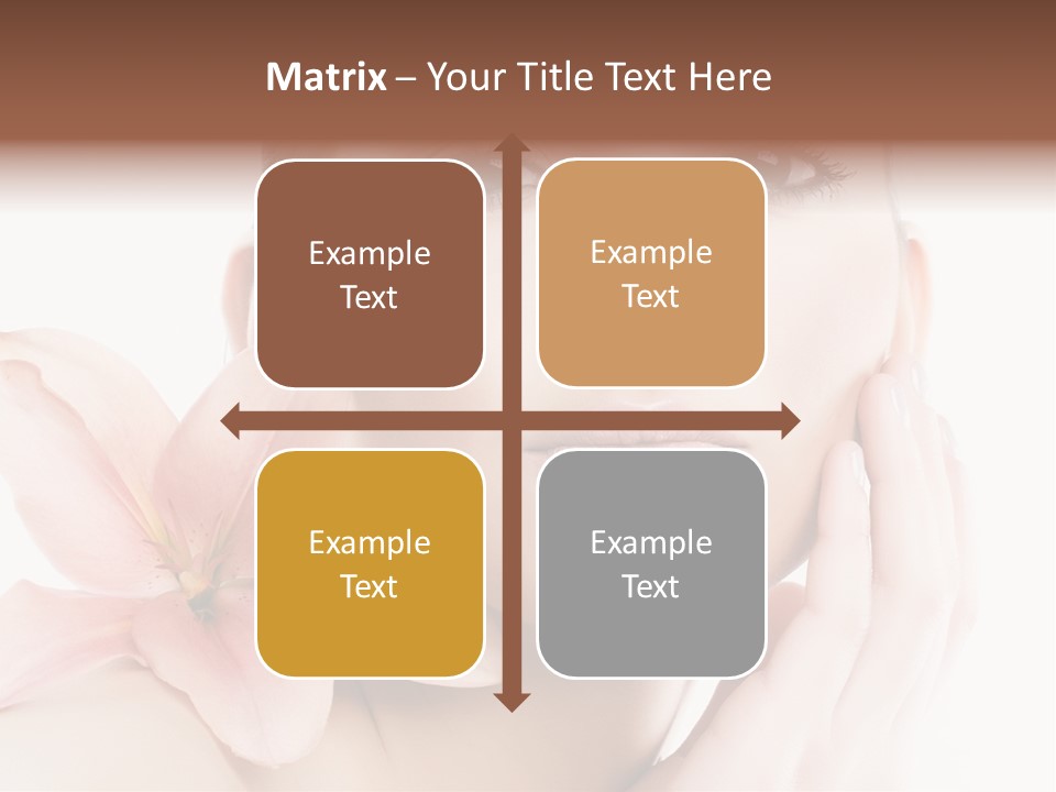 A Beautiful Woman With A Flower In Her Hand PowerPoint Template