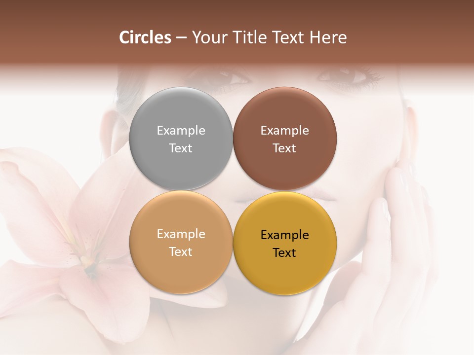 A Beautiful Woman With A Flower In Her Hand PowerPoint Template