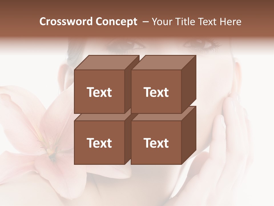 A Beautiful Woman With A Flower In Her Hand PowerPoint Template