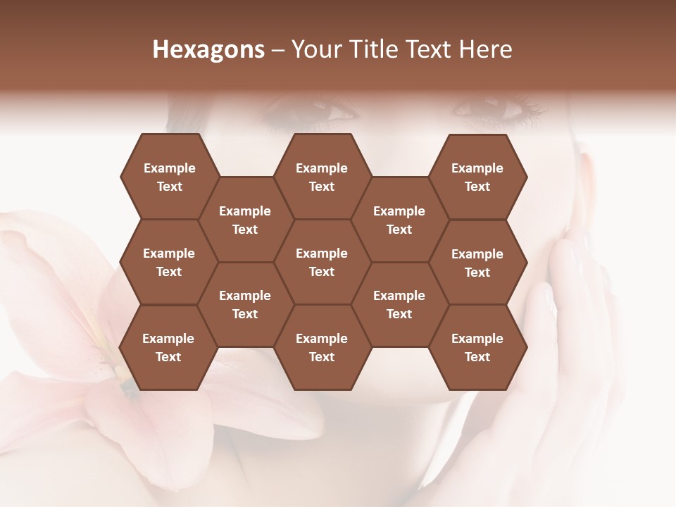 A Beautiful Woman With A Flower In Her Hand PowerPoint Template