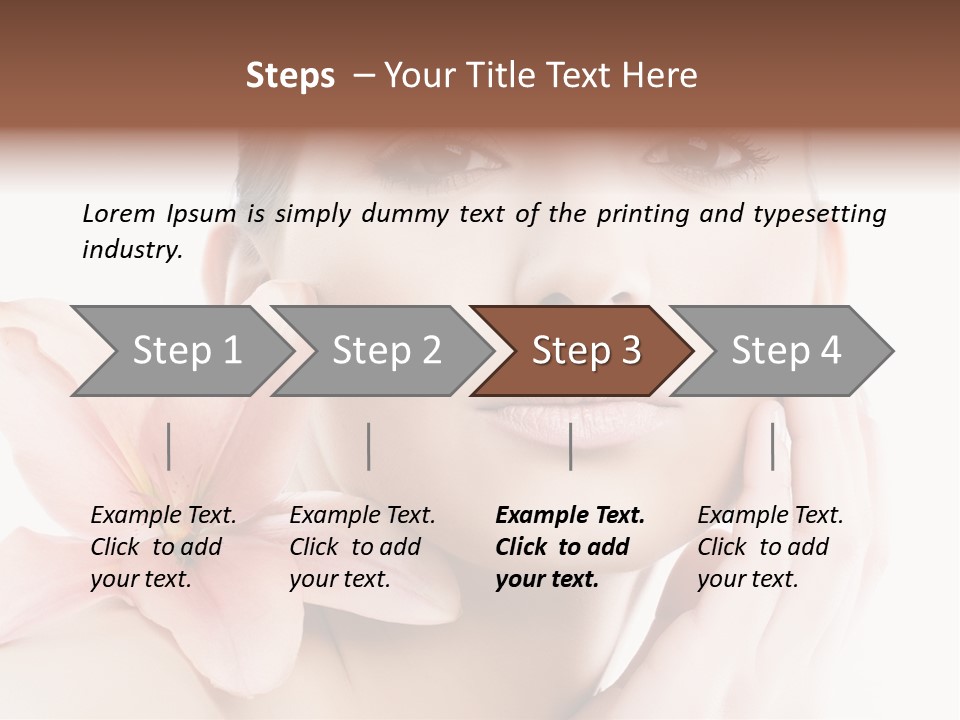 A Beautiful Woman With A Flower In Her Hand PowerPoint Template