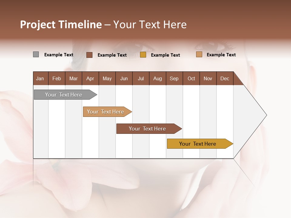 A Beautiful Woman With A Flower In Her Hand PowerPoint Template