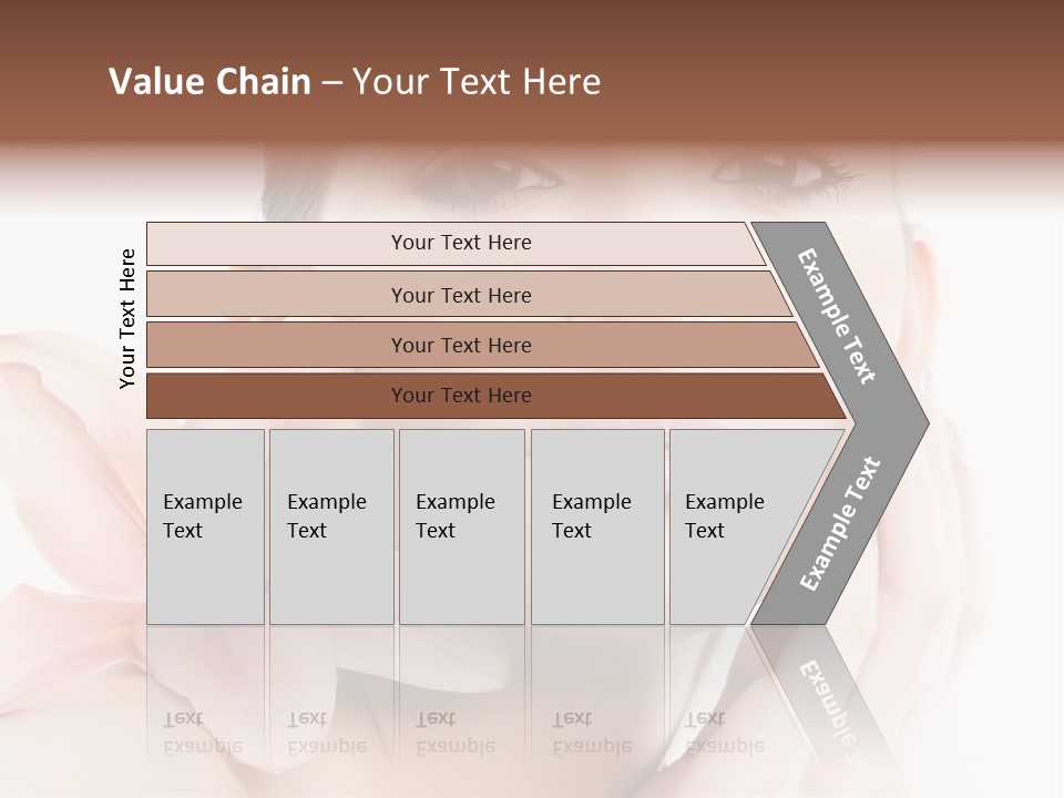 A Beautiful Woman With A Flower In Her Hand PowerPoint Template