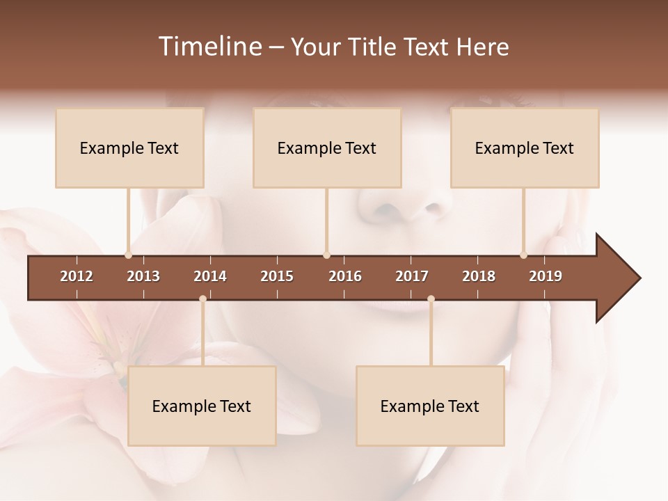 A Beautiful Woman With A Flower In Her Hand PowerPoint Template