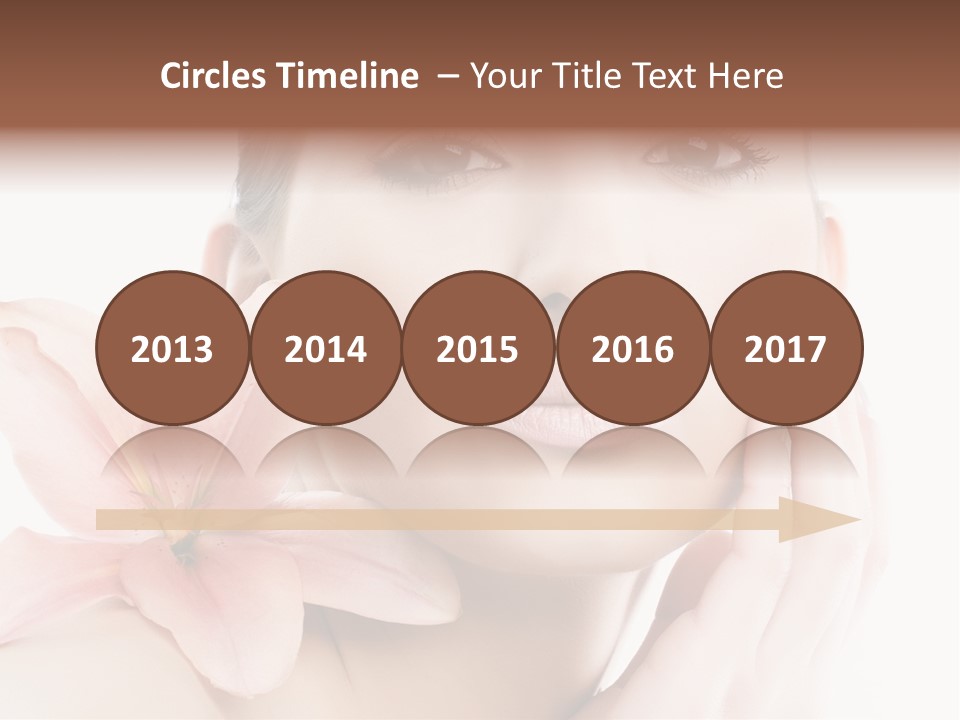 A Beautiful Woman With A Flower In Her Hand PowerPoint Template