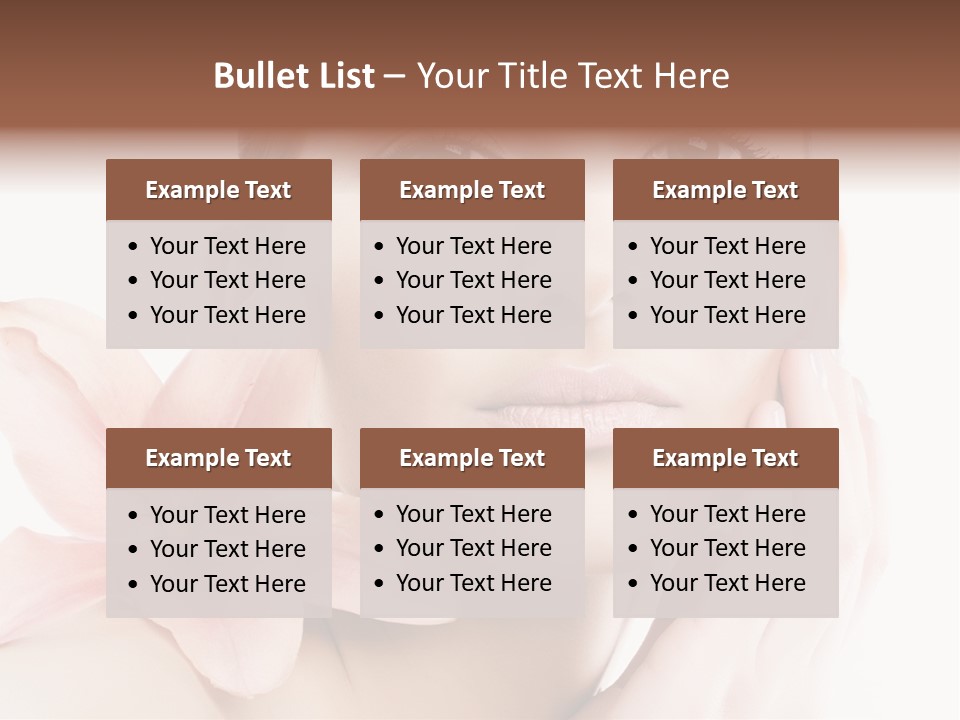 A Beautiful Woman With A Flower In Her Hand PowerPoint Template