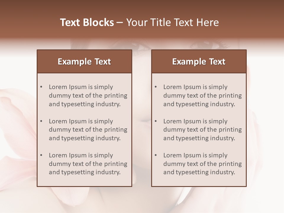 A Beautiful Woman With A Flower In Her Hand PowerPoint Template