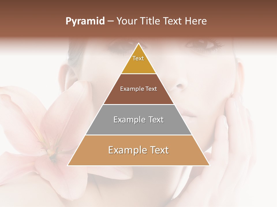 A Beautiful Woman With A Flower In Her Hand PowerPoint Template