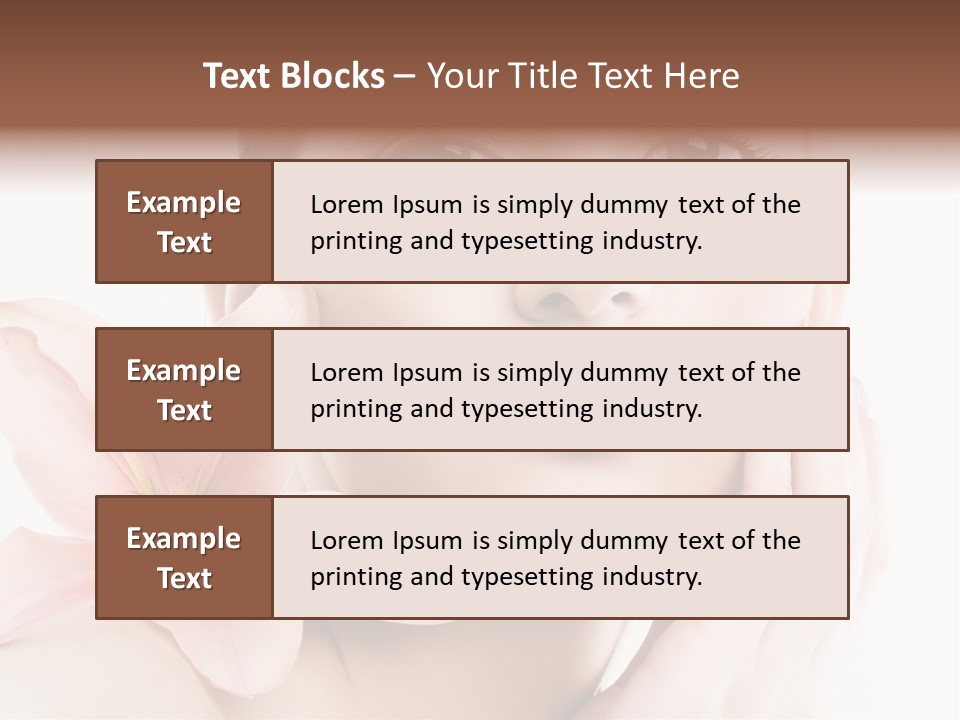 A Beautiful Woman With A Flower In Her Hand PowerPoint Template