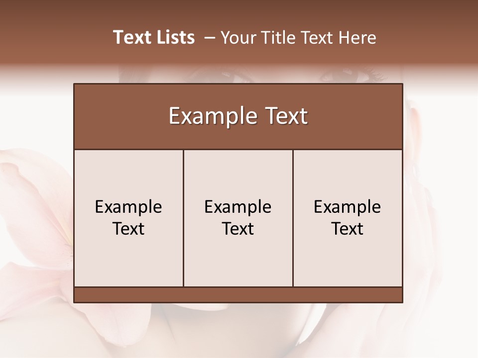 A Beautiful Woman With A Flower In Her Hand PowerPoint Template