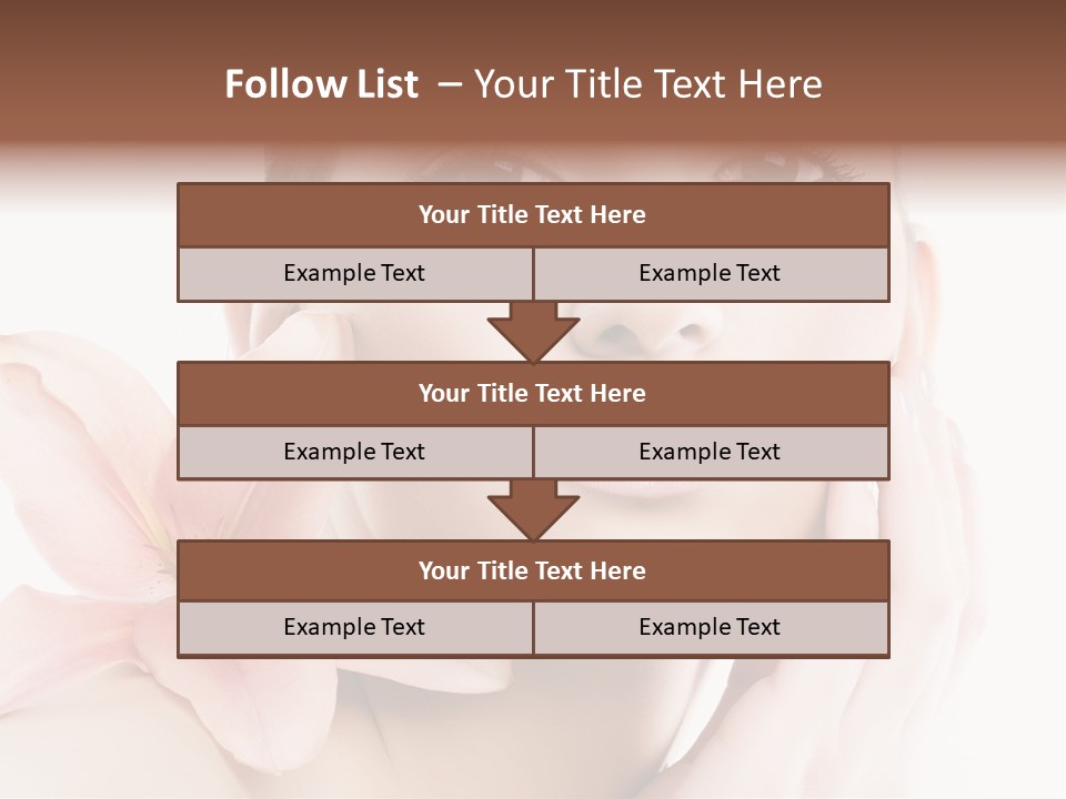 A Beautiful Woman With A Flower In Her Hand PowerPoint Template