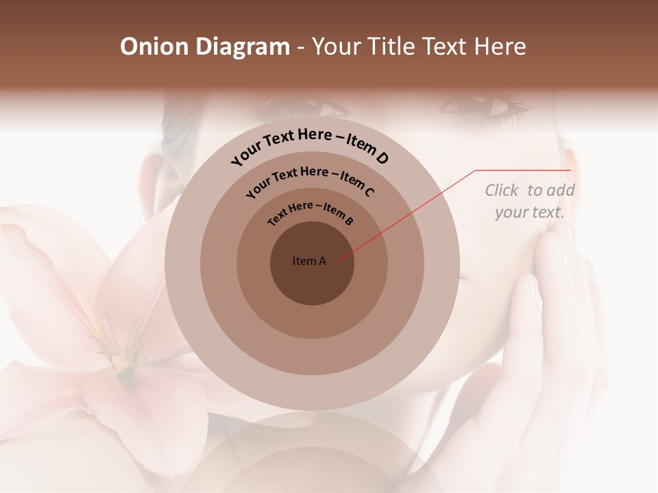 A Beautiful Woman With A Flower In Her Hand PowerPoint Template