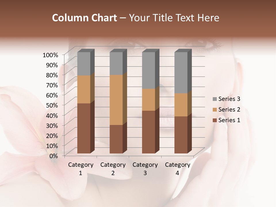 A Beautiful Woman With A Flower In Her Hand PowerPoint Template