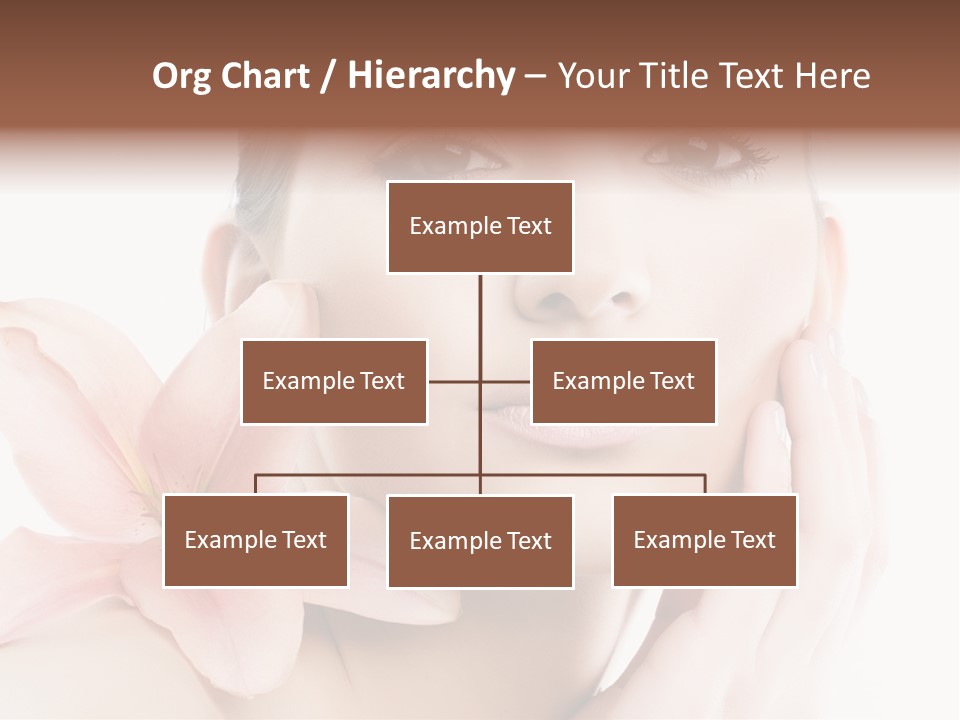 A Beautiful Woman With A Flower In Her Hand PowerPoint Template