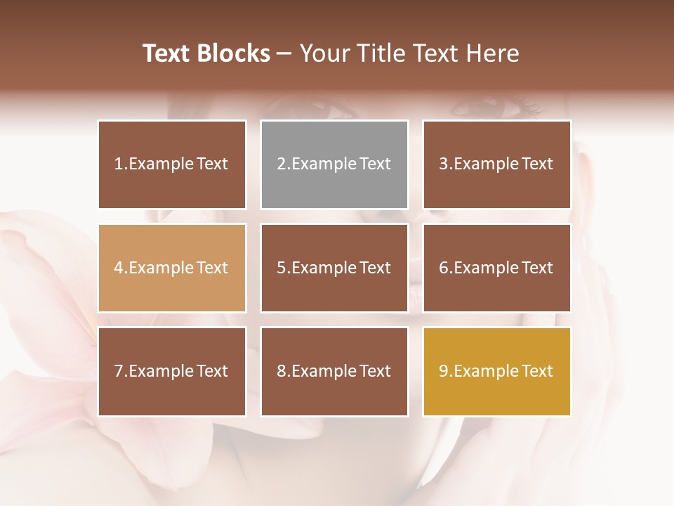 A Beautiful Woman With A Flower In Her Hand PowerPoint Template