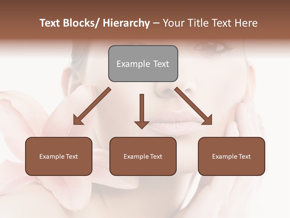 A Beautiful Woman With A Flower In Her Hand PowerPoint Template